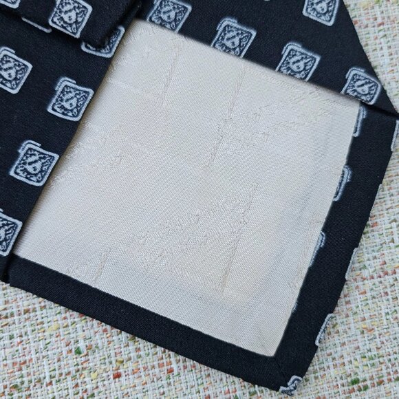 Vitaliano Pancaldi Men Tie Black Necktie Classic Tie - Picture 7 of 10